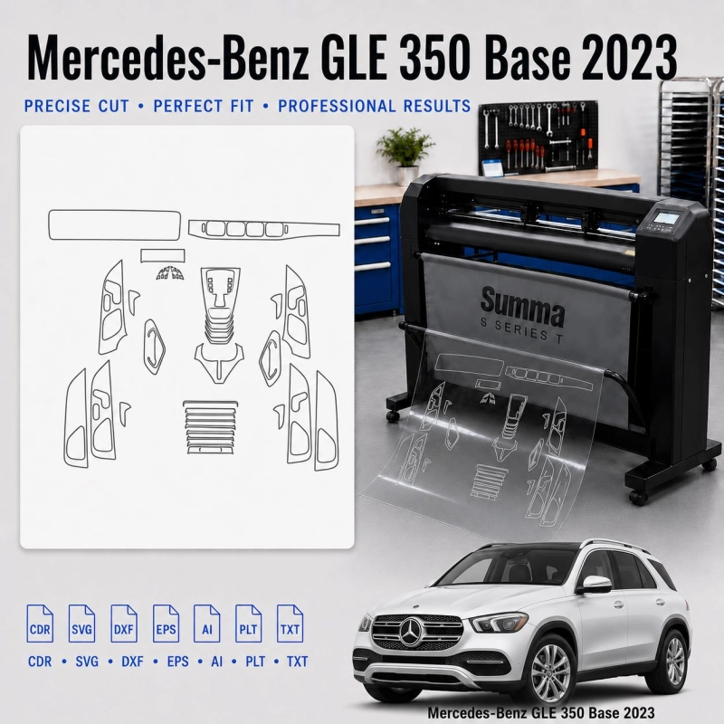 Gabarit de découpe intérieur Mercedes Benz GLE 350 Base 2023 pour PPF et covering