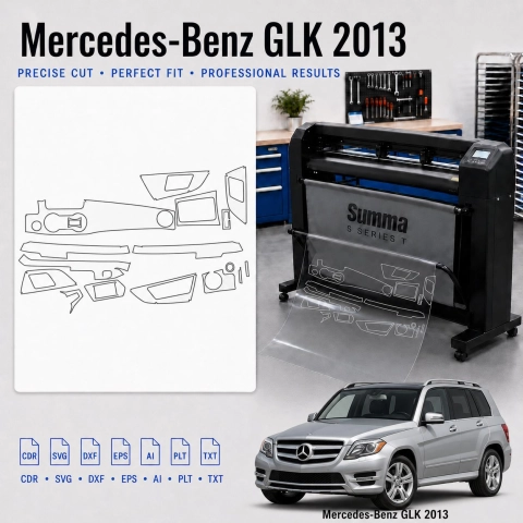 Gabarit de découpe intérieur Mercedes Benz Glk 2013 pour PPF et covering