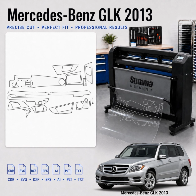 Gabarit de découpe intérieur Mercedes Benz Glk 2013 pour PPF et covering