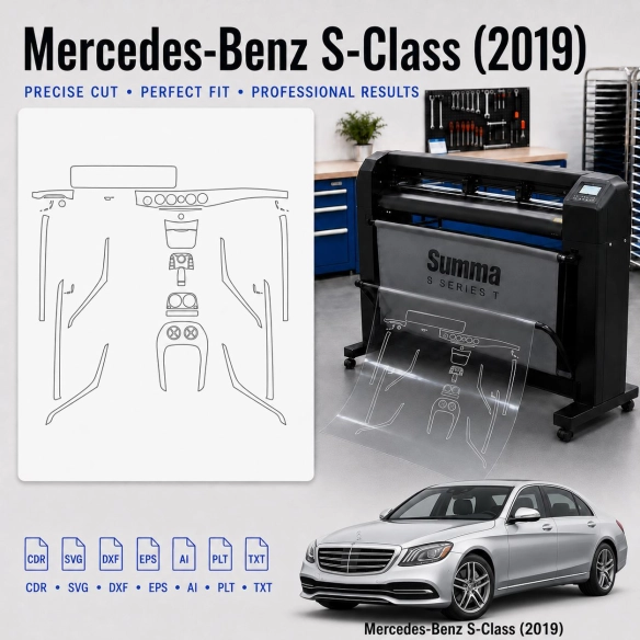 Gabarit de découpe intérieur Mercedes Benz S Class 2019 pour PPF et covering