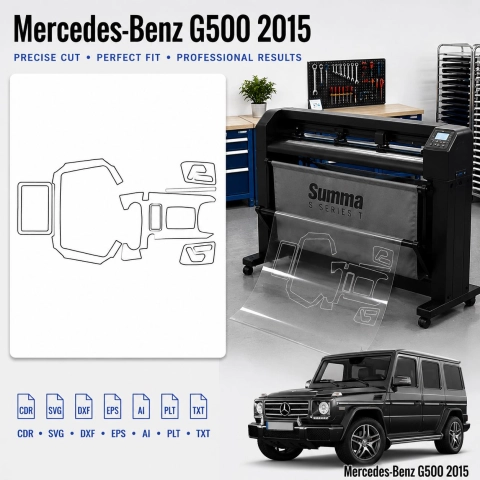 Gabarit de découpe intérieur Mercedes Benz G500 2015 pour PPF et covering