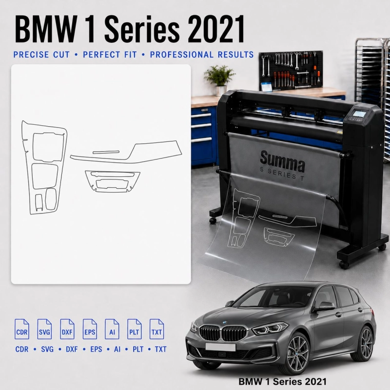 Gabarit de découpe intérieur BMW 1 Series 2021 pour PPF et covering