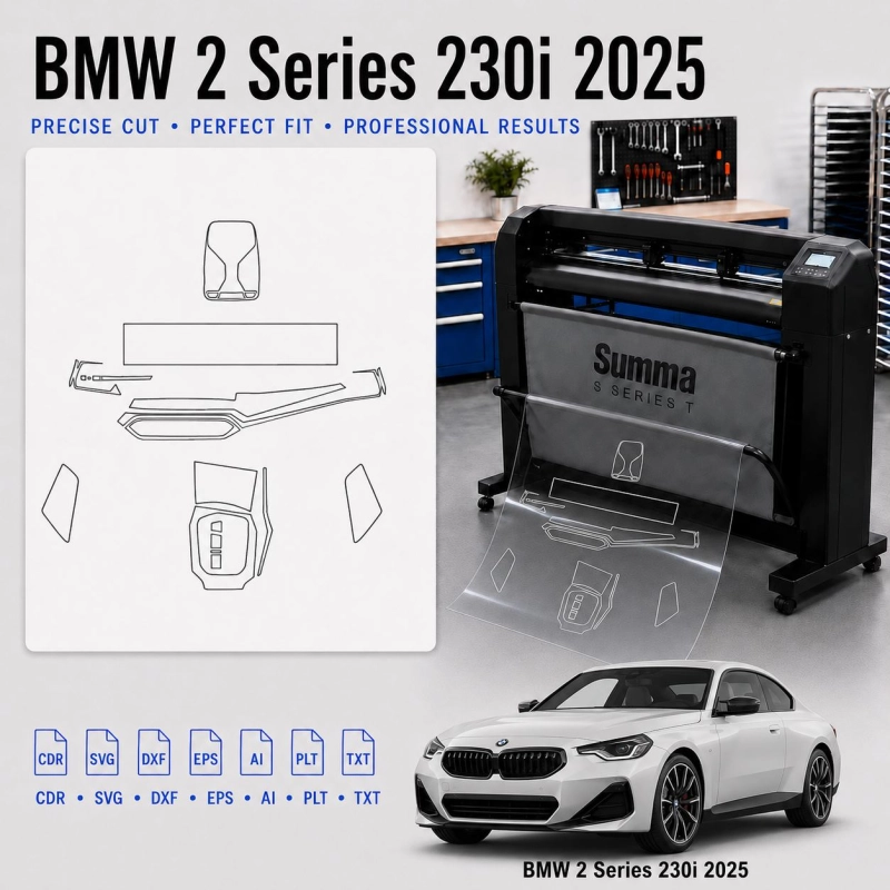 Gabarit de découpe intérieur BMW 2 Series 230I 2025 pour PPF et covering