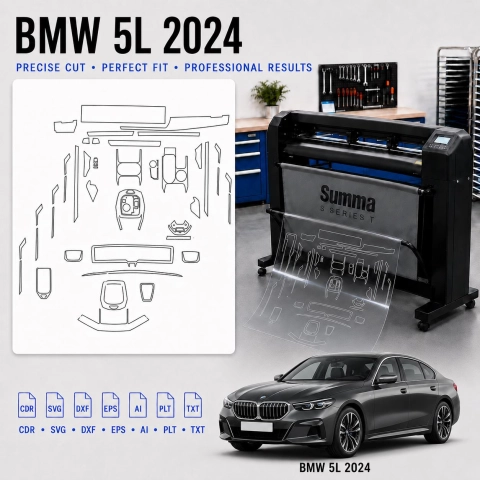 Gabarit de découpe intérieur BMW 5L 2024 pour PPF et covering