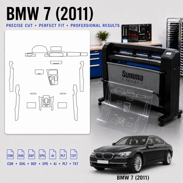 Gabarit de découpe intérieur BMW 7 2011 pour PPF et covering