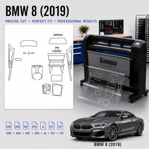 Gabarit de découpe intérieur BMW 8 2019 pour PPF et covering