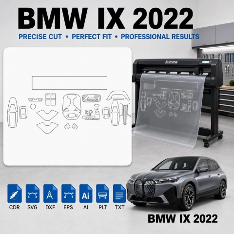 Gabarit de découpe intérieur BMW Ix 2022 pour PPF et covering