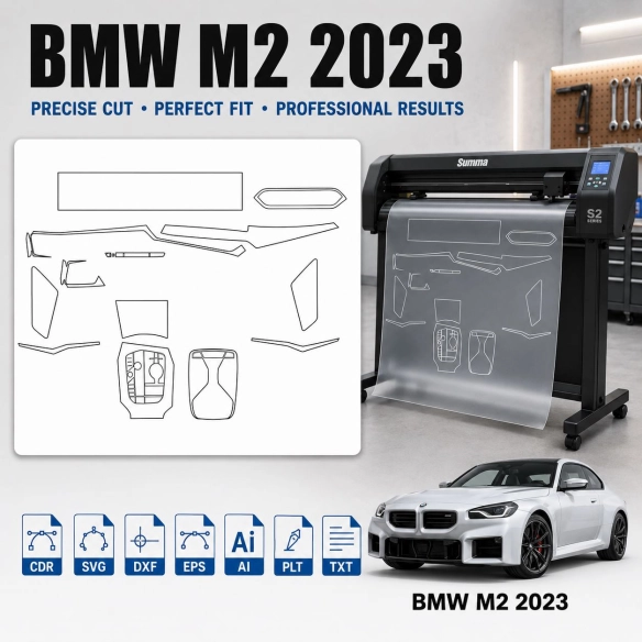 Gabarit de découpe intérieur BMW M2 2023 pour PPF et covering