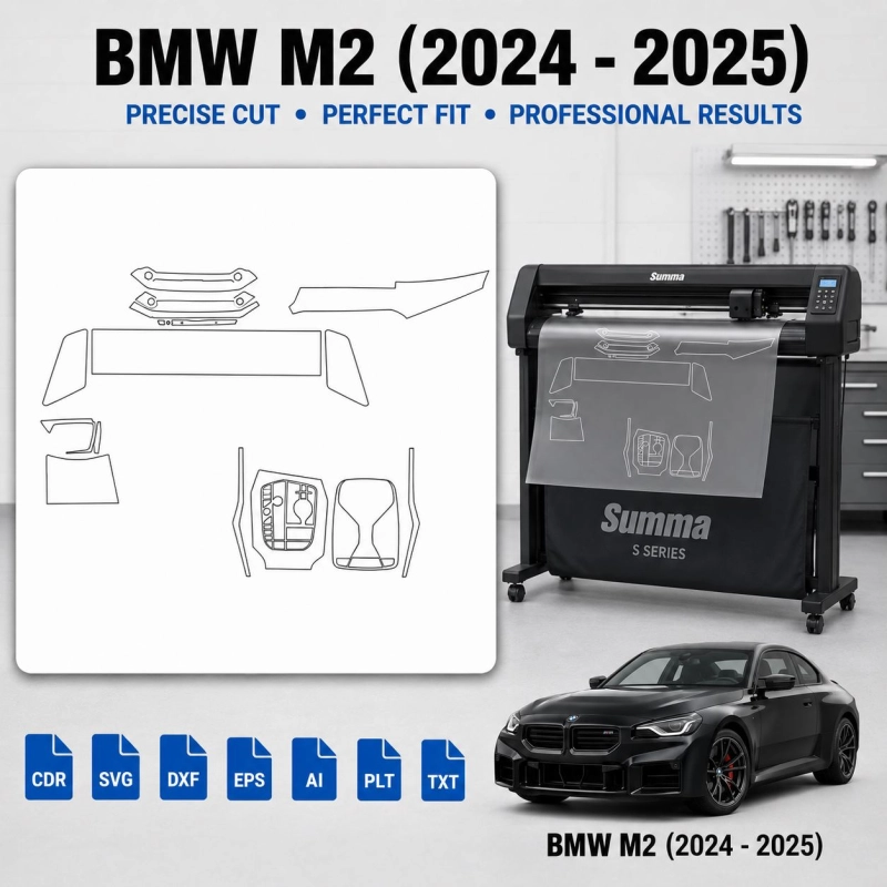 Gabarit de découpe intérieur BMW M2 2024 2025 pour PPF et covering