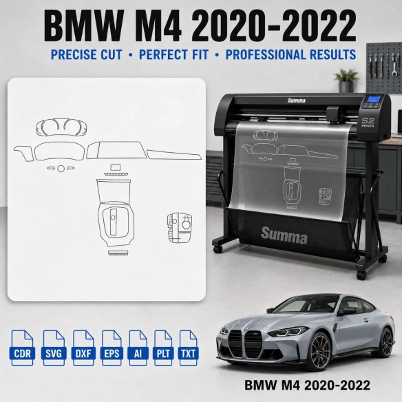 Gabarit de découpe intérieur BMW M4 2020 2022 pour PPF et covering
