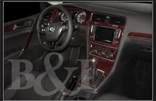 Volkswagen Golf VII AU 2012–2021 Kit la décoration du tableau de bord 41-Pièce - 1 - habillage decor de tableau de bord