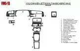 Volkswagen Jetta 1994-1998 boîte manuellebox, 18 Parts set BD Kit la décoration du tableau de bord