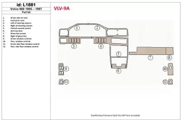 Volvo 960 1995-1997 Ensemble Complet BD Décoration de tableau de bord