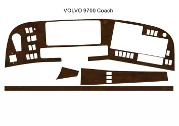 Volvo 9700 Bus Coach 2013 3M Habillage Décoration de Tableau de Bord 4-Pièce