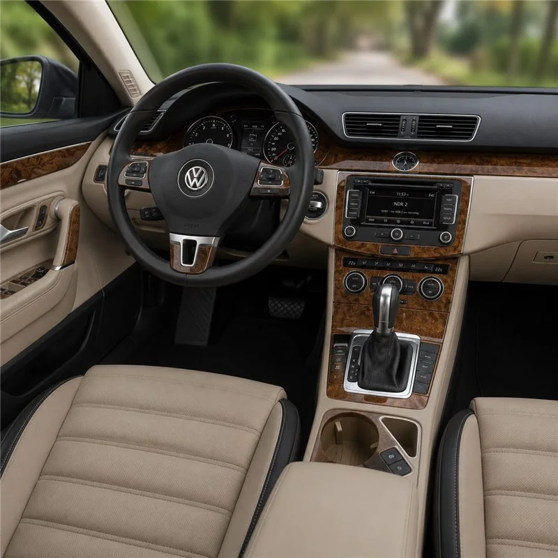 Volkswagen Passat B7 2010+ kit décor tableau de bord 3D, 17 pièces