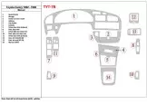 Toyota Camry 1992-1996 boîte manuellebox, 14 Parts set BD Kit la décoration du tableau de bord