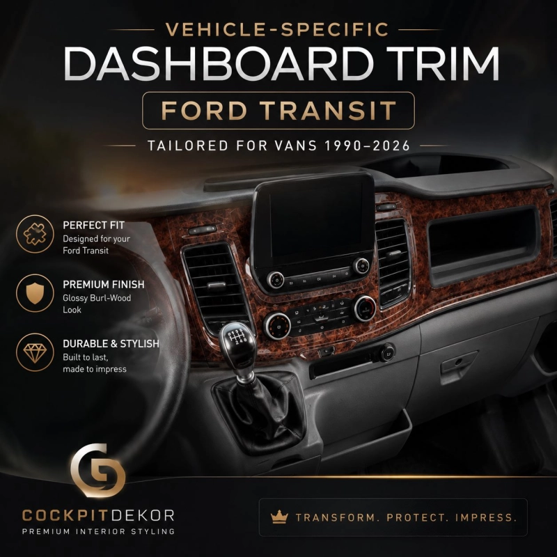 Ford New Transit 2020 3D kit décoration intérieure tableau de bord 27 pièces