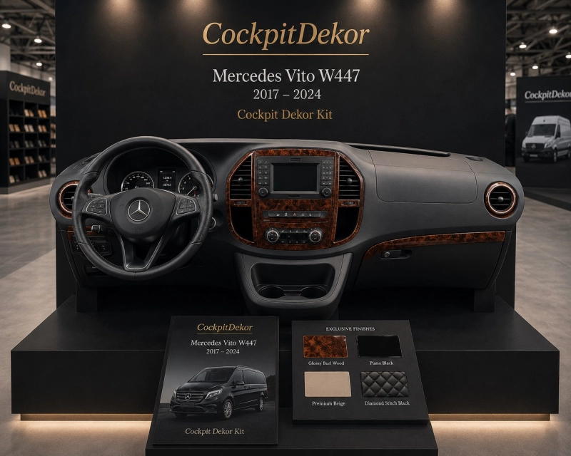 Mercedes Vito W447 2015 - à aujourd’hui 3D kit décoration intérieure tableau de bord 21 pièces