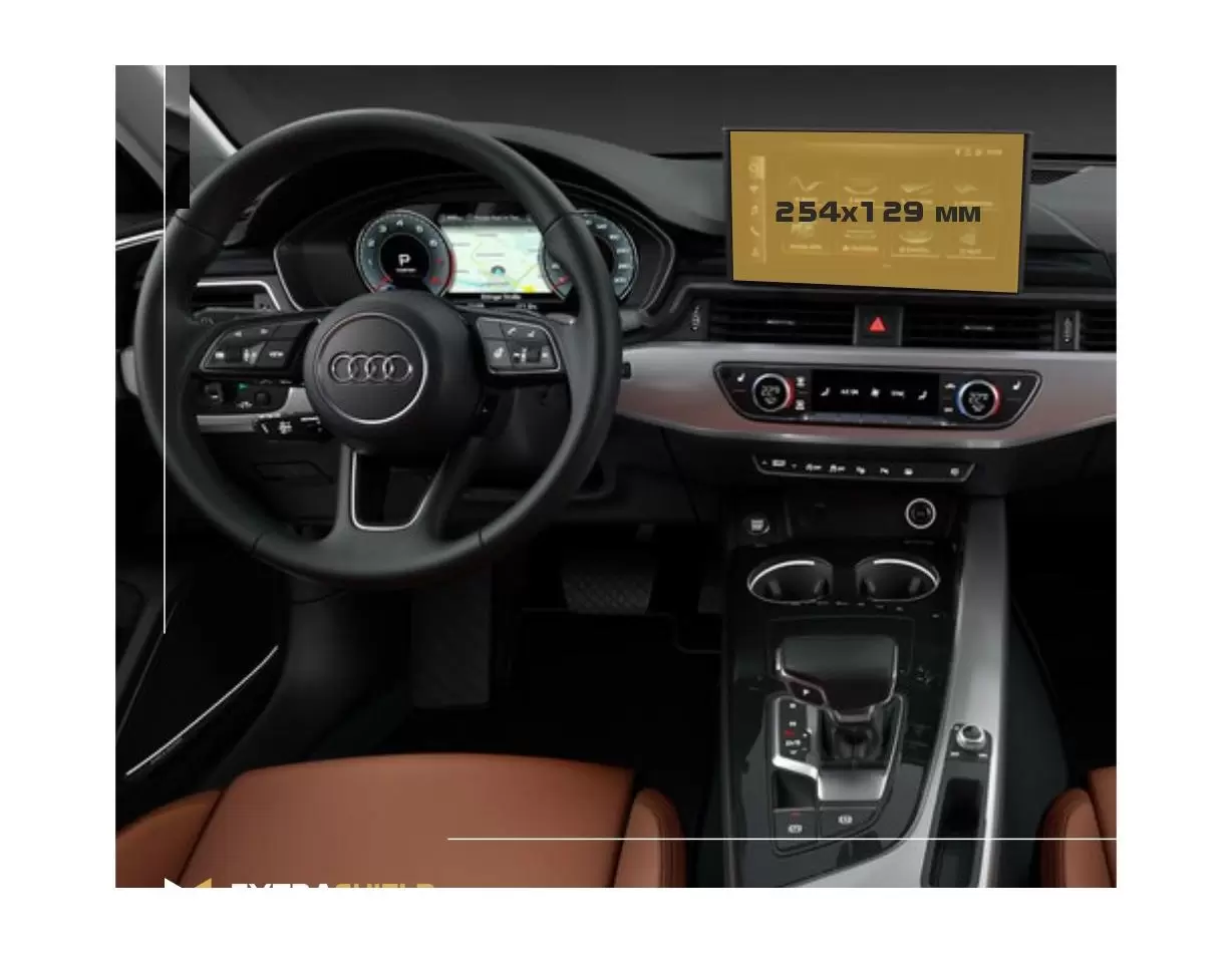 Audi A4 (B8) 2007 - 2015 Multimedia MMI 6,5" Protection d'écran Résiste aux rayures HD transparent - 1 - habillage decor de tabl