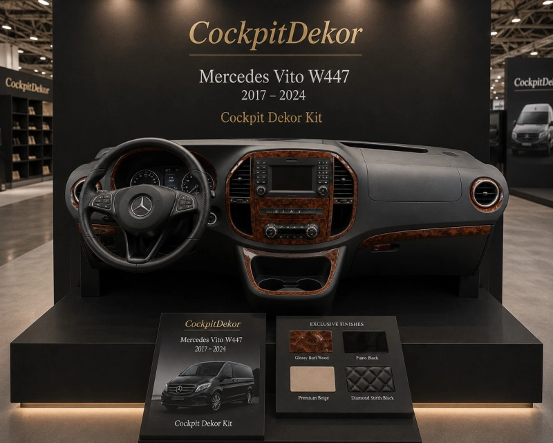 Mercedes Vito W447 Metris 2015 3D kit décoration intérieure tableau de bord 23 pièces