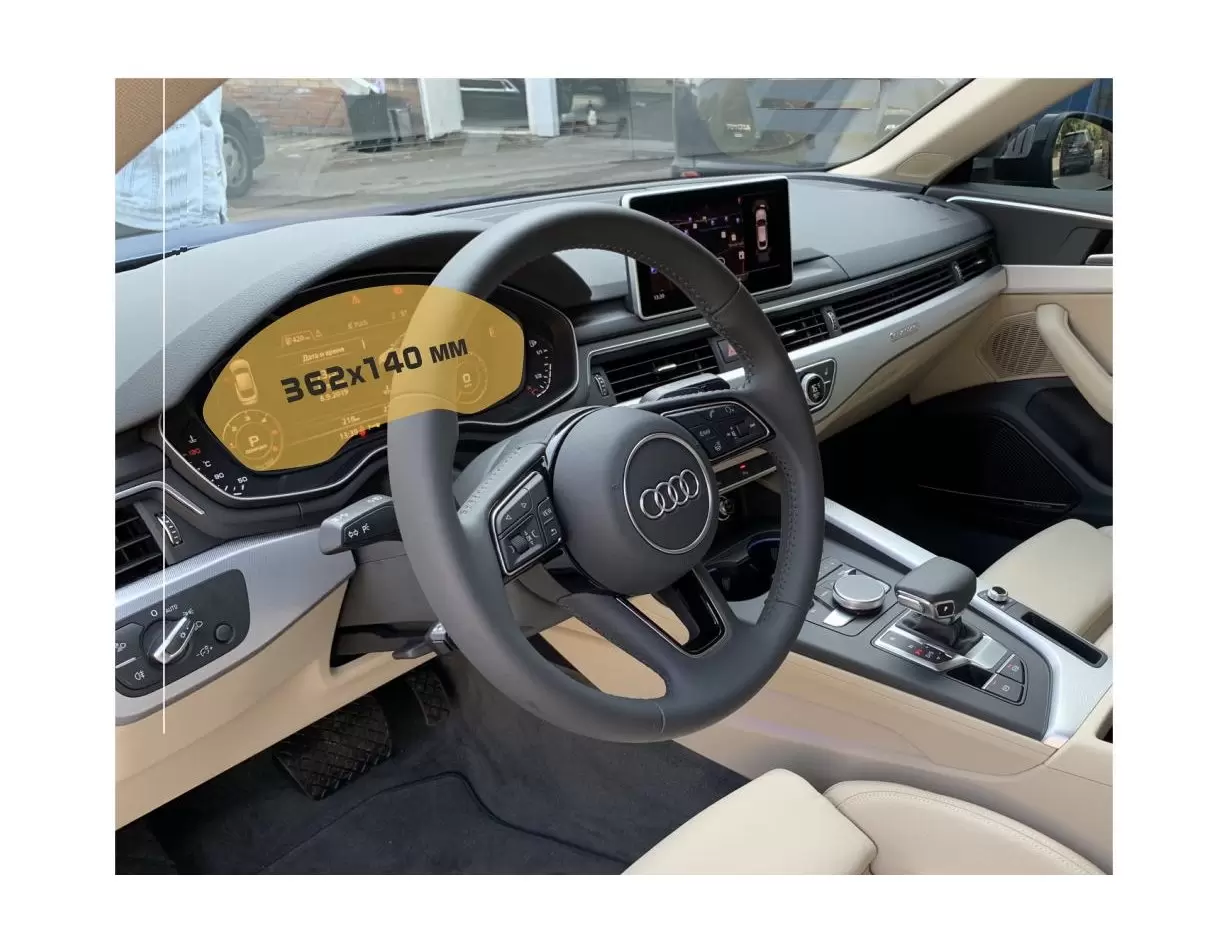 Audi A4 (B9) Facelift 2019 - Present Digital Speedometer Audi Virtual Cockpit 12,3" Protection d'écran Résiste aux rayures HD tr