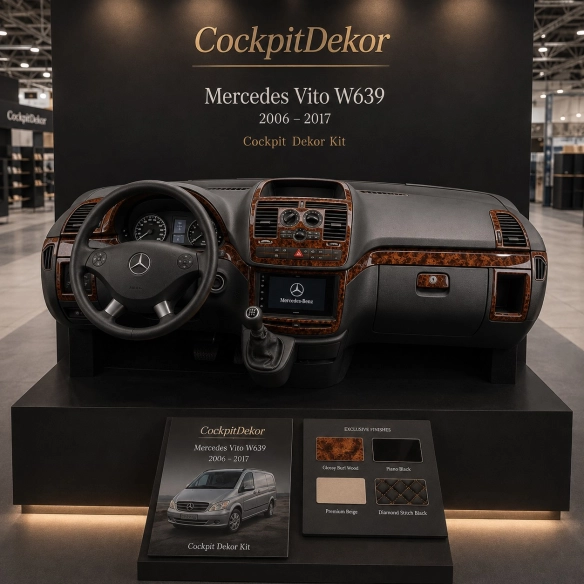 Mercedes Viano W639 2006 - à aujourd’hui 3D kit décoration intérieure tableau de bord 31 pièces