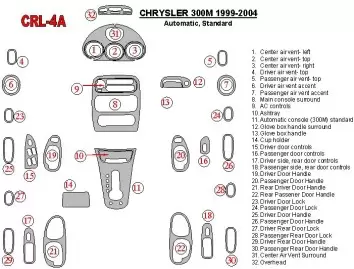 Chrysler 300M 1999-UP Chrysler 300M, Boîte automatique BD Kit la décoration du tableau de bord - 2 - habillage decor de tableau 