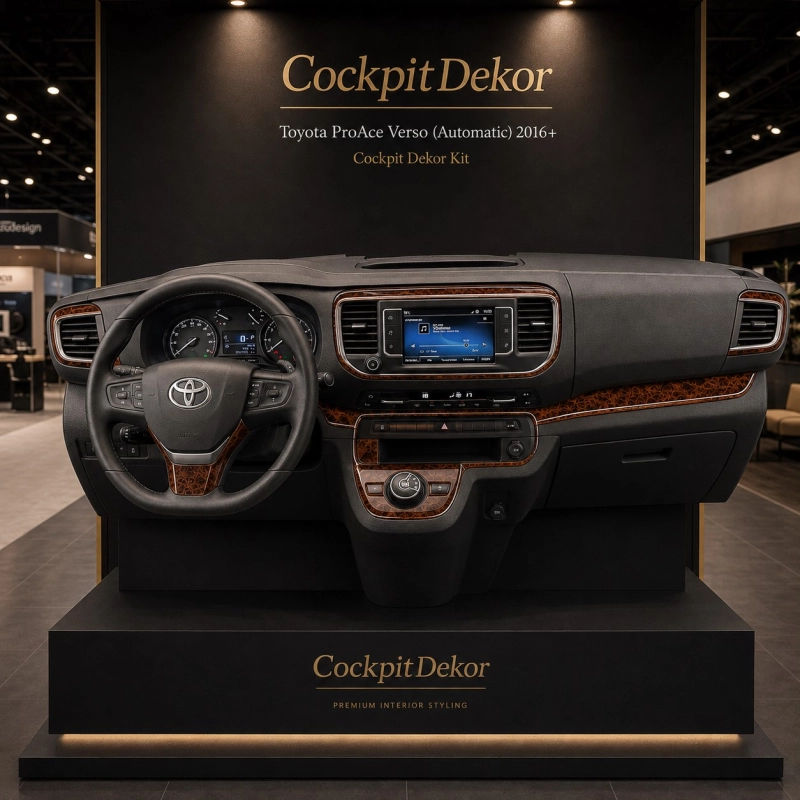 Toyota ProAce (Generation II) 2016–Present Kit Décor Intérieur Tableau de Bord 3D 20 Pièces