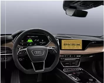 Audi E-tron 2018 - Present Multimedia + Climate-Control 10,1-8,6" Protection d'écran Résiste aux rayures HD transparent - 1 - ha