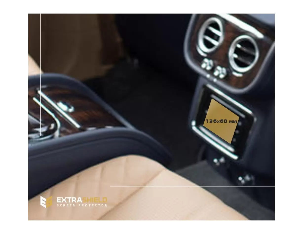 Bentley Continental GT 2017 - Present Multimedia Bang & Olufsen 12,3" Protection d'écran Résiste aux rayures HD transparent - 1 