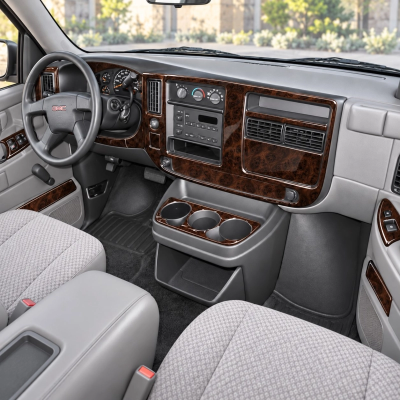 GMC Savana 2008-2020 kit décoration intérieure tableau de bord 19 pièces