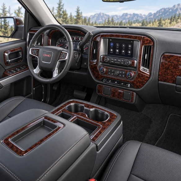 GMC Sierra 2014-2018 kit décoration intérieure tableau de bord 64 pièces
