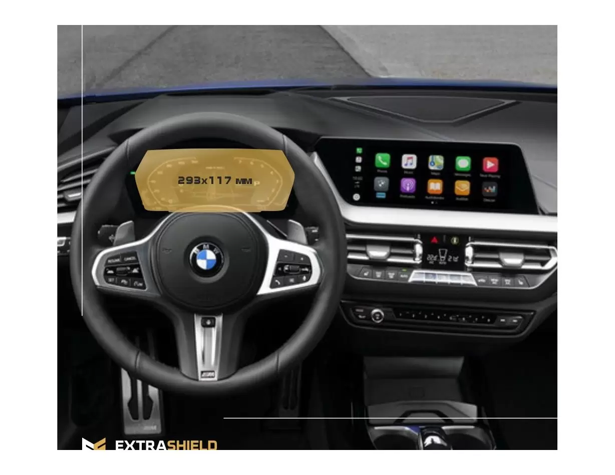 BMW 1 Series (F20) 2011 - 2015 Multimedia 8,8" Protection d'écran Résiste aux rayures HD transparent - 1 - habillage decor de ta