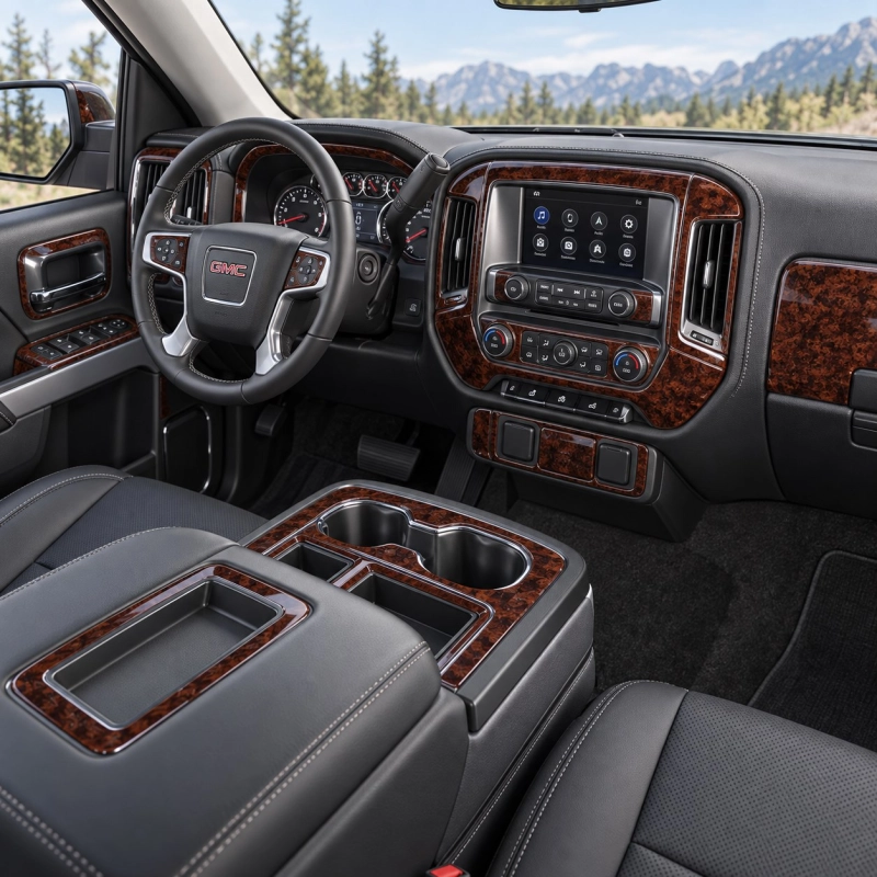 GMC Sierra 2014-2018 kit décoration intérieure tableau de bord 68 pièces