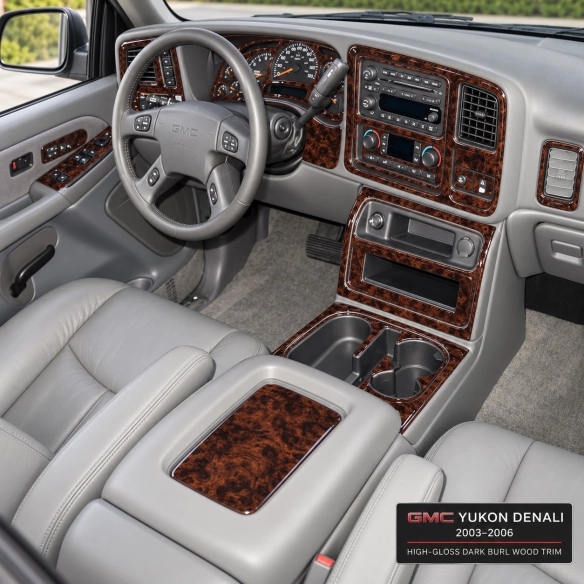 GMC Denali 2003-2006 kit décoration intérieure tableau de bord 27 pièces