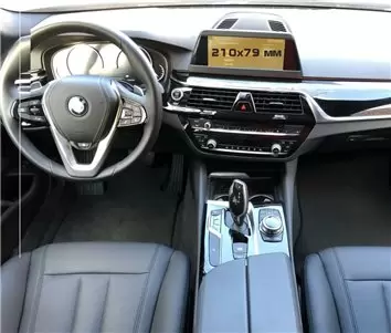 BMW 5 Series (G30) 2016 - 2020 Digital Speedometer (left button) 12,3" Protection d'écran Résiste aux rayures HD transparent - 1
