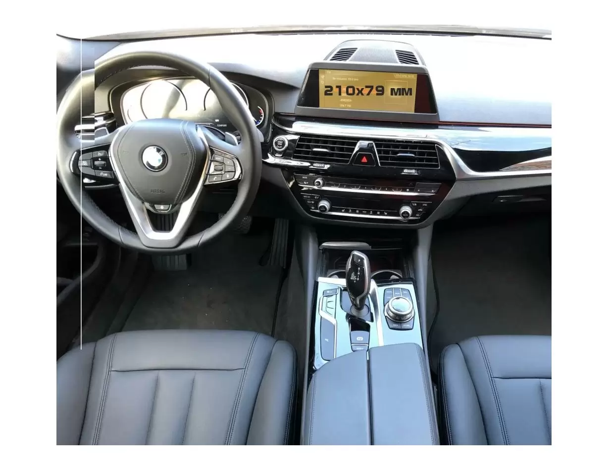 BMW 5 Series (G30) 2016 - 2020 Digital Speedometer (left button) 12,3" Protection d'écran Résiste aux rayures HD transparent - 1