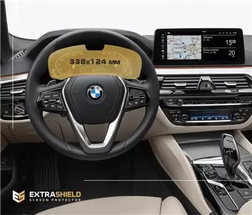 BMW 5 Series (G30) 2020 - Present Digital Speedometer (Central) 12,3" Protection d'écran Résiste aux rayures HD transparent - 1 
