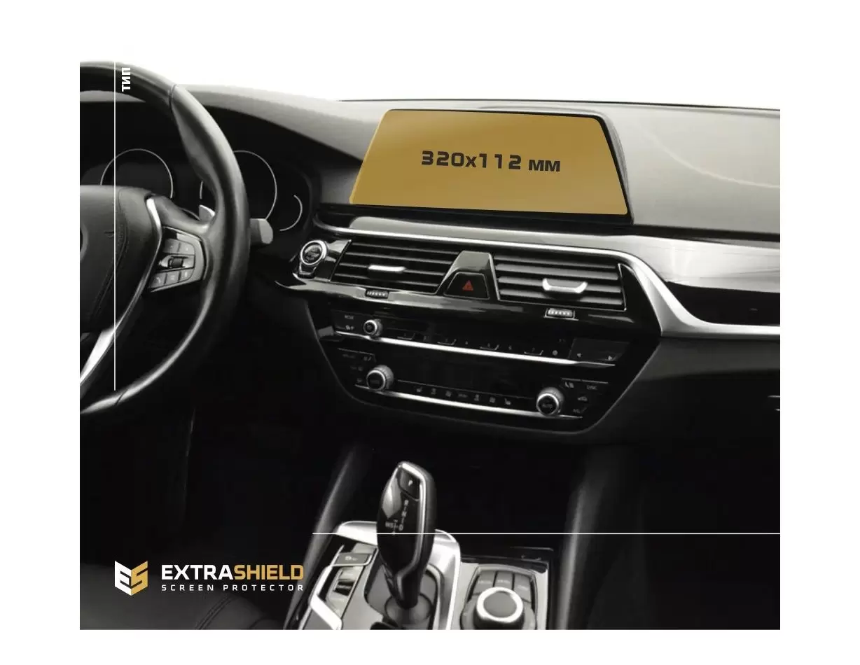 BMW 5 Series (G30) 2020 - Present Digital Speedometer (Avec sensor) 12,3" 338,1?123,1 ?? Protection d'écran Résiste aux rayures 