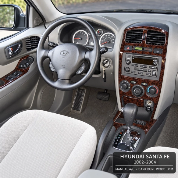 Hyundai Santa Fe 2005-2006 kit complet, avec boîte manuelle Climate Control kit décoration intérieure tableau de bord