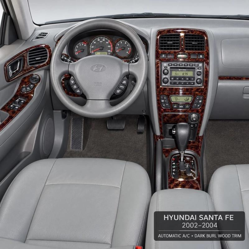 Hyundai Santa Fe 2005-2006 kit complet, avec boîte manuelle Climate Control kit décoration intérieure tableau de bord