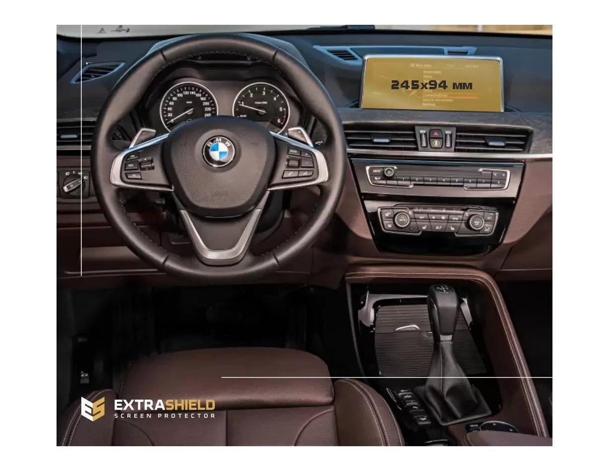 BMW X1 (F48) 2015 - 2019 Multimedia 8,8" Protection d'écran Résiste aux rayures HD transparent - 1 - habillage decor de tableau 