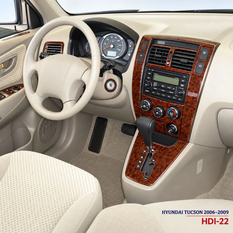 Hyundai Tucson 2006-2009 boîte automatique kit décoration intérieure tableau de bord