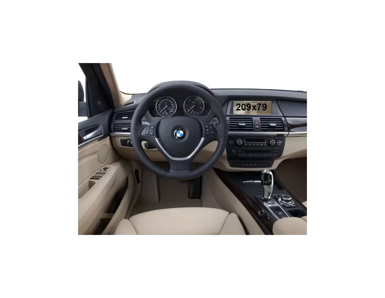 BMW X5 (E70) 2010 - 2013 Multimedia NBT 8,8" Protection d'écran Résiste aux rayures HD transparent - 1 - habillage decor de tabl
