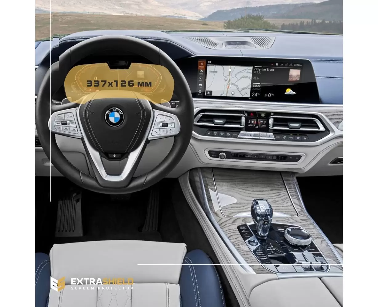 BMW X6 (G06) 2019 - Present Digital Speedometer (Avec sensor) 12,3" Protection d'écran Résiste aux rayures HD transparent - 1 - 