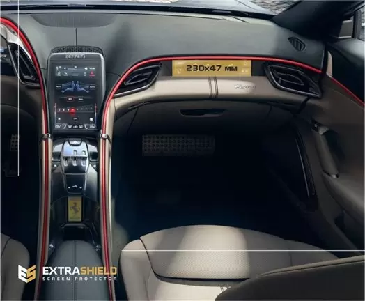 Ferrari F8 Tributo 2019 - Present Multimedia passenger Protection d'écran Résiste aux rayures HD transparent - 1 - habillage dec