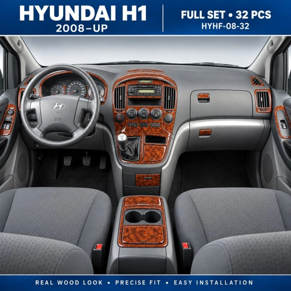 Hyundai H1 kit complet 2008 - à aujourd’hui 3D kit décoration intérieure tableau de bord 32 pièces