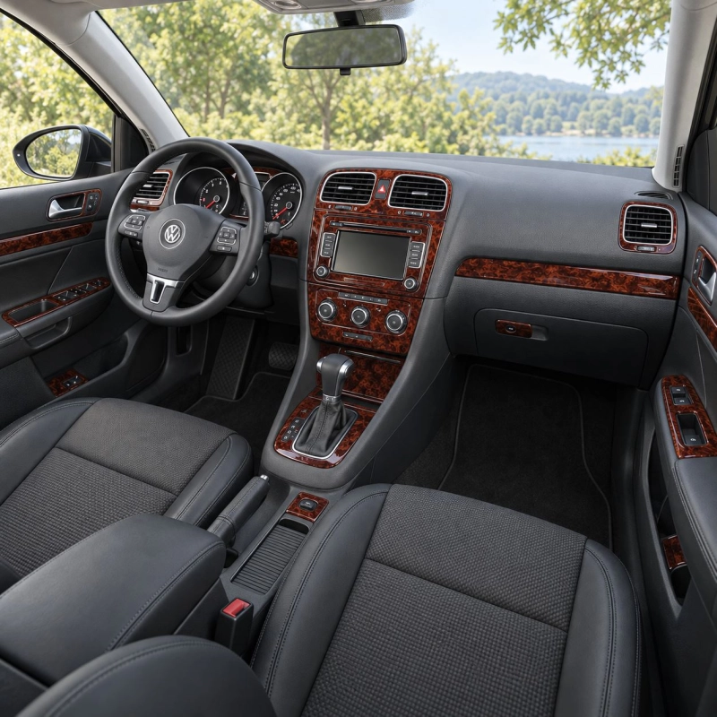 Volkswagen Golf VI 2008 - à aujourd’hui 3D kit décoration intérieure tableau de bord 27 pièces