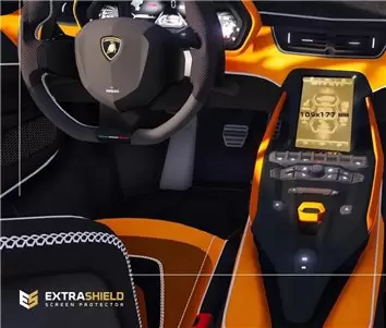 Lamborghini Aventador 2011 - Present Multimedia 5" Protection d'écran Résiste aux rayures HD transparent - 2 - habillage decor d