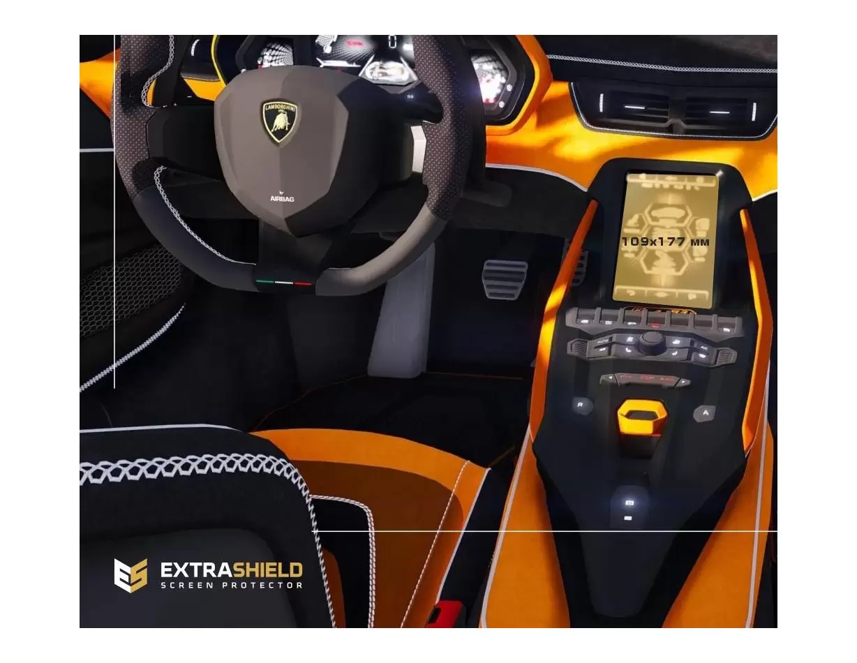 Lamborghini Huracan 2014 - Present Digital Speedometer Protection d'écran Résiste aux rayures HD transparent - 1 - habillage dec